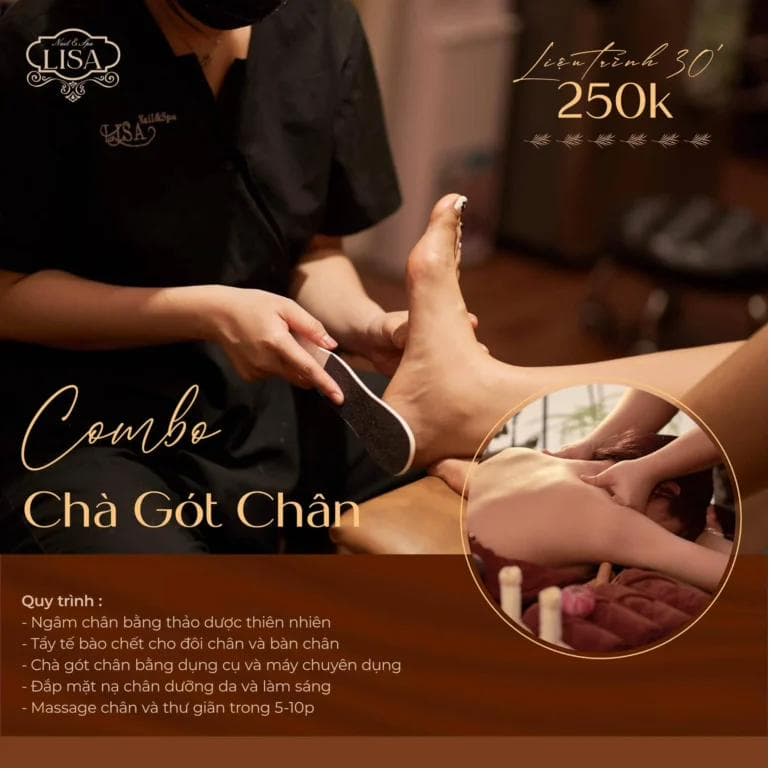 Dịch vụ chà gót chân tại Lisa Nail & Spa